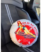 Poduszka motoryzacyjna Girl Old School dla fanów klasyki tuningu