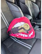 Poduszka motoryzacyjna z Motywem Czerwone Usta - Wyrazisty Design